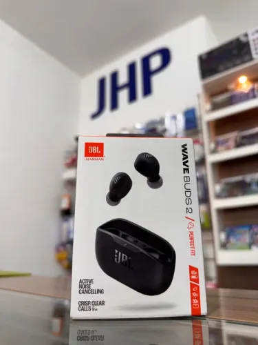 Fone de Ouvido JBL Wave Buds 2 Preto Original - Novo - Parcela Sem Juros - Loja Curitiba