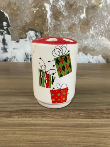 Porta Escova antigo Santini Christimans | Porcelana Chinesa | Antiguidades 