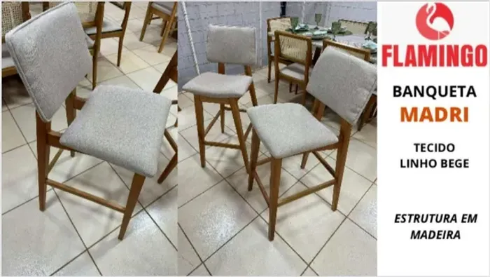 Banqueta Alta Madri *nova na caixa*