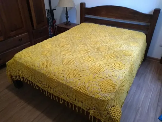 Colcha de Casal Artesanal em Linha