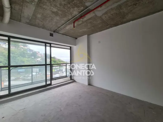 Aluga-se Sala Comercial com Sacada Valongo Santos