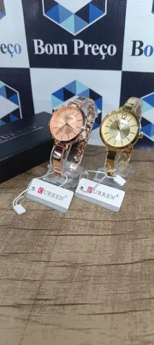 Relógio Feminino Curren Ultra fino Pulseira de Aço