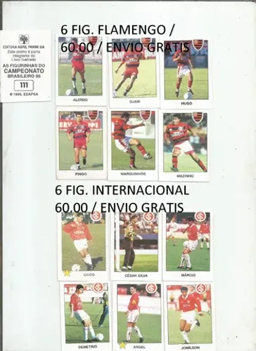 figurinhas brasileiro 2002 / 1995 - varios times TEMOS AVULSAS A PARTIR 12.00