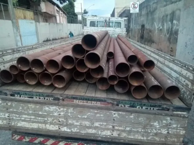 Tubos de aço carbono com costura helicoidal 6" - Preço por kg.