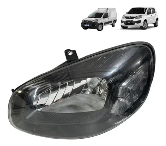 Farol Uno Fiorino 2016 2017 2018 Até 2022 Esquerdo Original Esquerdo/motorista