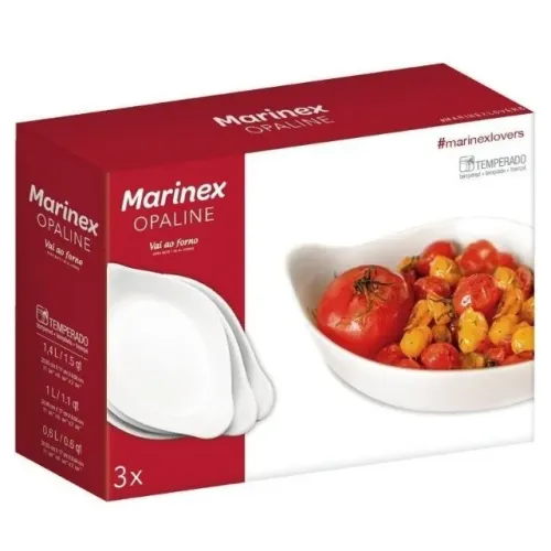 Assadeira Opaline Marinex (3 pçs)