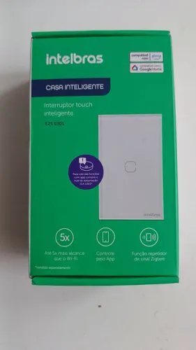 Interruptor Touch Inteligente Intelbras EZS 1001 - Casa Inteligente