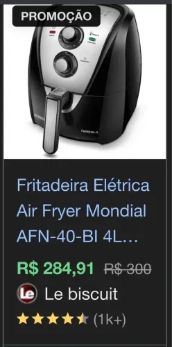 Air fryer Mondial 4l