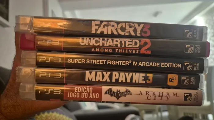 Coleção de Jogos PS3 - Far Cry 3, Uncharted 2, Max Payne 3, Batman e Mais!