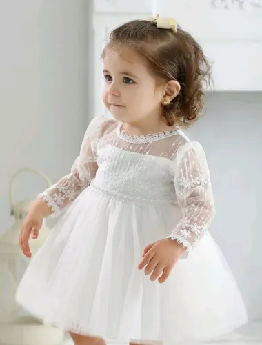 Vestido Branco Infantil Festa