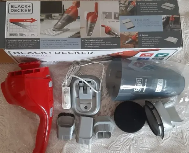 Aspirador de Pó e Água Portátil B&D, Vermelho, APB3600, Bateria 3,6V. Novo. Na caixa