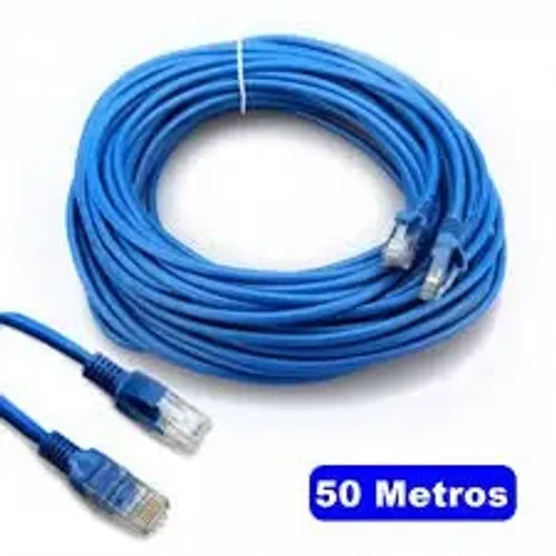 Cabo Rede 50 Metros Uso Interno Externo Rj45 Crimpado