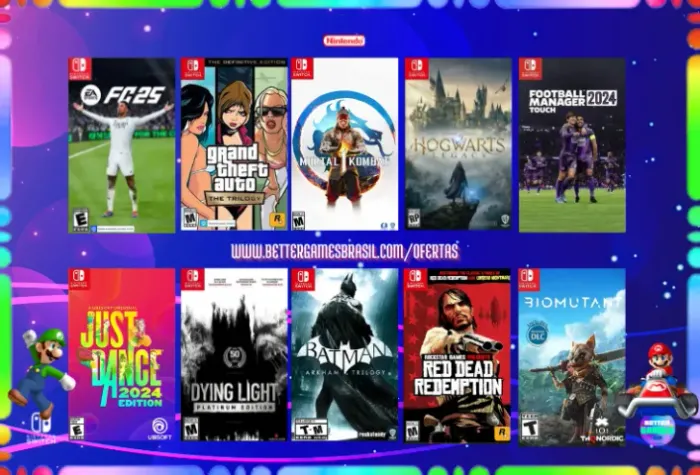 Fifa 25 FC 25 Red Dead Just Dance Batman Mortal Kombat GTA Hogwart Football . Zelda Jogo