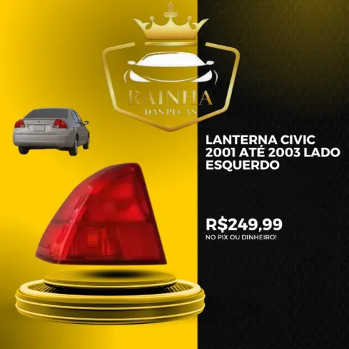 Lanterna Civic 2001 até 2003 Lado Esquerdo