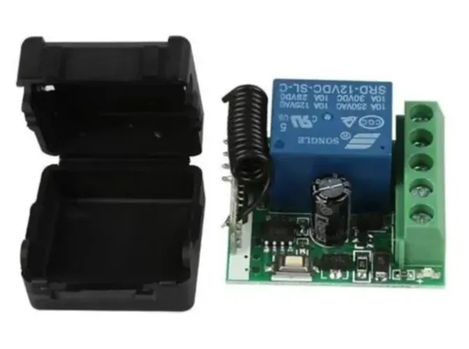 Relê 1 Canal Rf 433mhz 12v Entrada Interruptor Longa Distância Arduino COD-AM452 Módulo 
