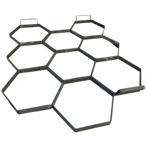 Forma de Aço para Carimbar Pisos, Massa Estampa Sextavada 25x25cm
