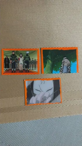 Coleção de figurinhas do álbum Naruto Panini 2002 lote 3 figurinhas