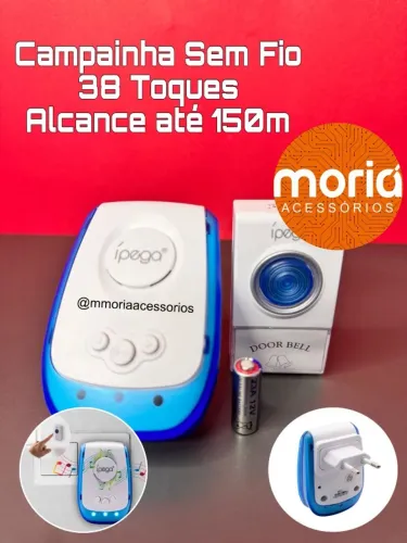 Campainha Sem fio Externa Tomada Longo Alcance residencial, loja