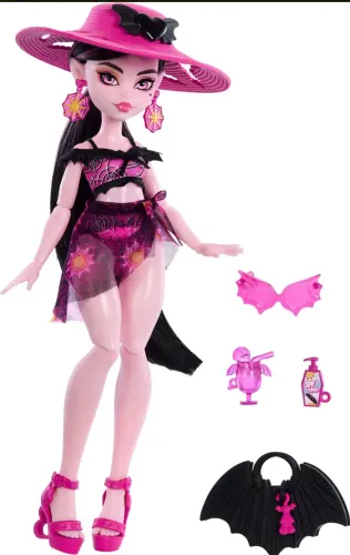 Boneca  Draculaura Monster High G3 Scaradise Praia 