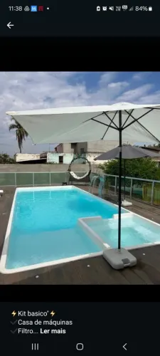 Piscina 9 mts com SPA e prainha