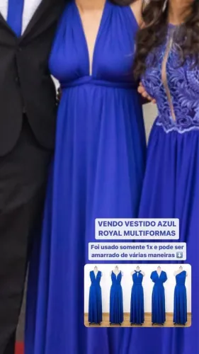 Vestido Azul Royal Multiformas