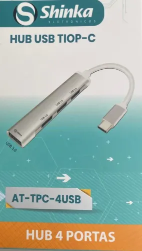 Adaptador Hub USB Tipe-C com 4 portas USB-A - Tipo C X Usb-A - Loja Coimbra Computadores