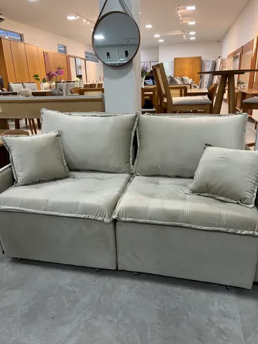 Sofá Cama Slim Veludo FRETE GRÁTIS