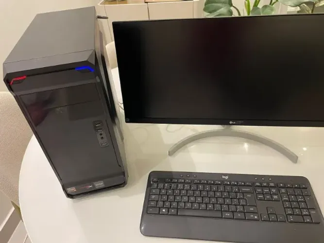 Computador AMD Ryzen 5 3.4 GHZ 16 GB HD 500 GB SSD Geforce GTX 1050 Monitor LG 29