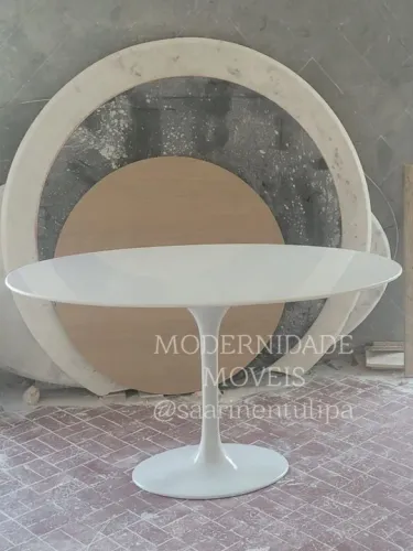 Fabricamos mesa saarinen + tampo oval 1.40x0.80 nanoglass