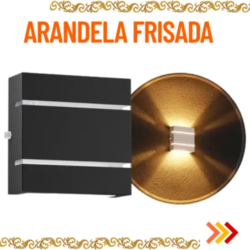 Arandela 2 Friso Externa Parede Muro Quadrada _ CS315