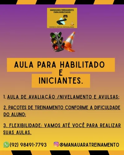 AULA DE DIREÇÃO PARA HABILITADOS E INICIANTES 