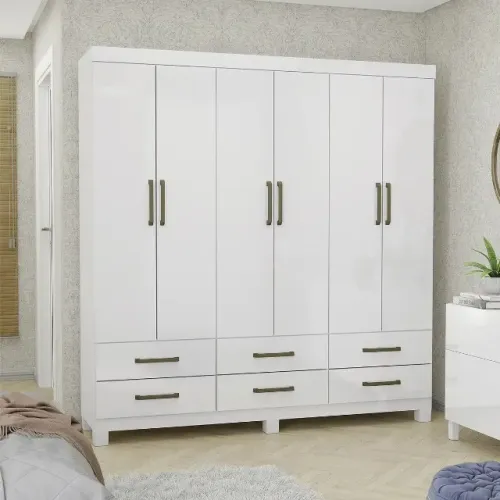 Guarda Roupa Dallas Branco (PAGAMENTO SOMENTE NA ENTREGA)