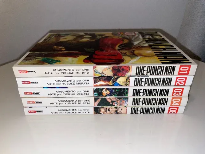 One Punch Man Vol. 1 ao 4 e 8 | Arco Inicial + Retorno de Saitama | Mangás em Excelente Es