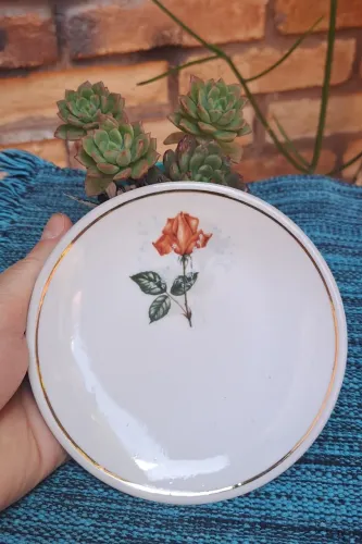 antigo pires de porcelana para xícara de chá da pozzani.