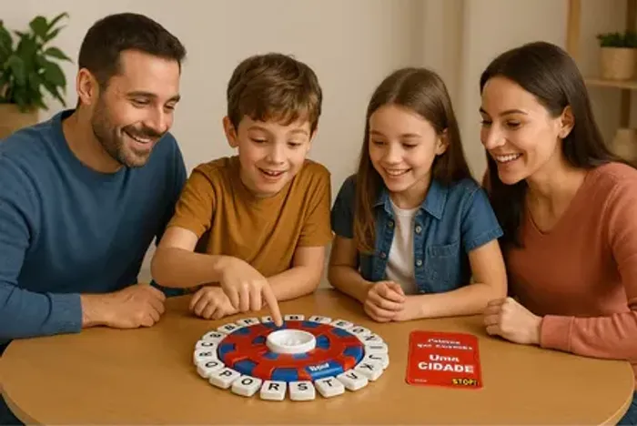 Stop! Jogo de Tabuleiro ? Diversão em Família ? Ideal para Diversão, Desafio e Criatividad