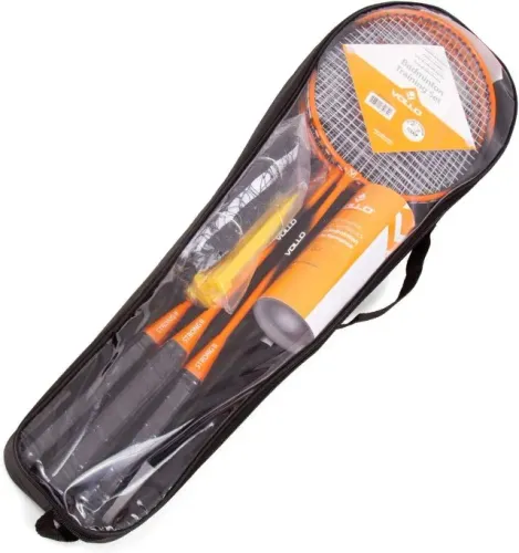 Kit Badminton Completo - Rede + 4 Raquetes + 4 Petecas + Suportes