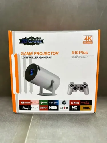 Projetor Gamer 4K X10 Plus - Portátil, Smart e com Controle