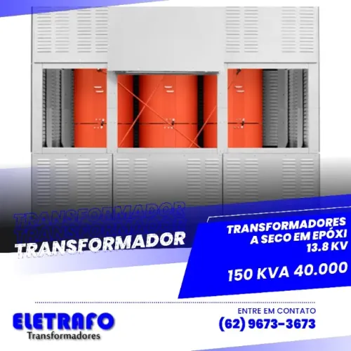Transformador a Seco em Epóxi 13,8 kV - 150 kVA | Eficiência sem Risco de Vazamento