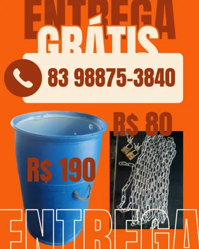 Entrega grátis para grande João pessoa