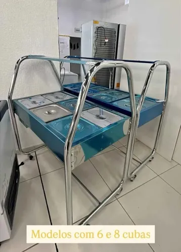 Carrinho Térmico para Buffet com 6 ou 8 Cubas - Marcos 