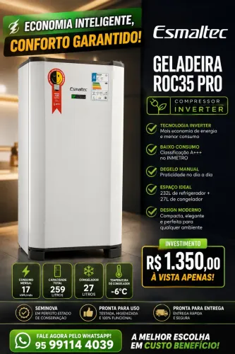 Geladeira Roc35 Pro Esmaltec 