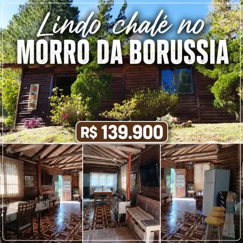  CHALE RÚSTICO À VENDA NO MORRO DA BORÚSSIA - R$ 139.900