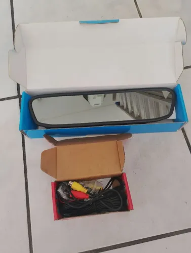 Kit retrovisor e câmera de ré 