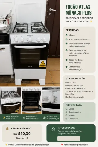 Fogão 4 bocas