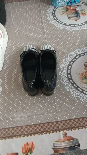 Sapato Feminino Anna Macedo Salto Bloco Preto com Strass - Nº 35
