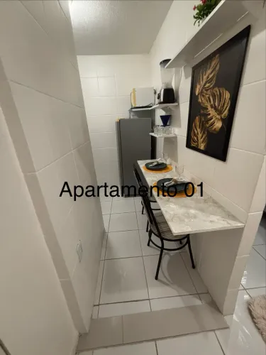 Apartamentos totalmente mobiliados de 01 quarto