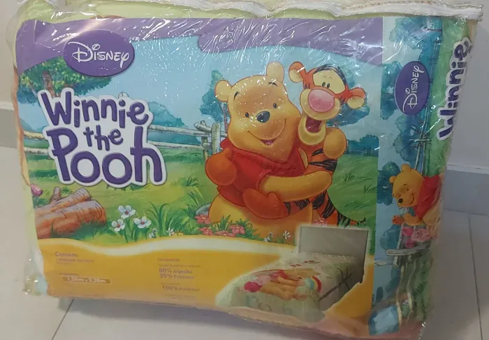 Edredom solteiro ursinho pooh, novo