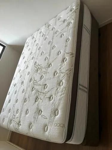 Cama Queen Completa - Colchão Herval Imperatore Eco Bamboo + Box Queen