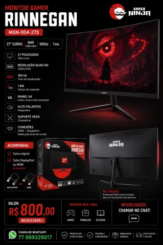 MONITOR RINNEGAN - GAMER NINJA