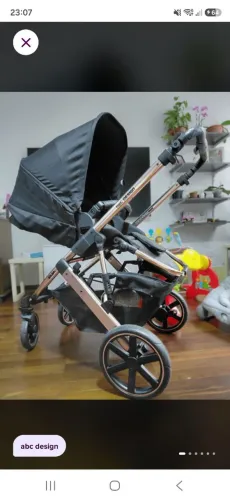 NOVO! Carrinho de bebê importado salsa 4 diamond rose gold - abc design edição especial